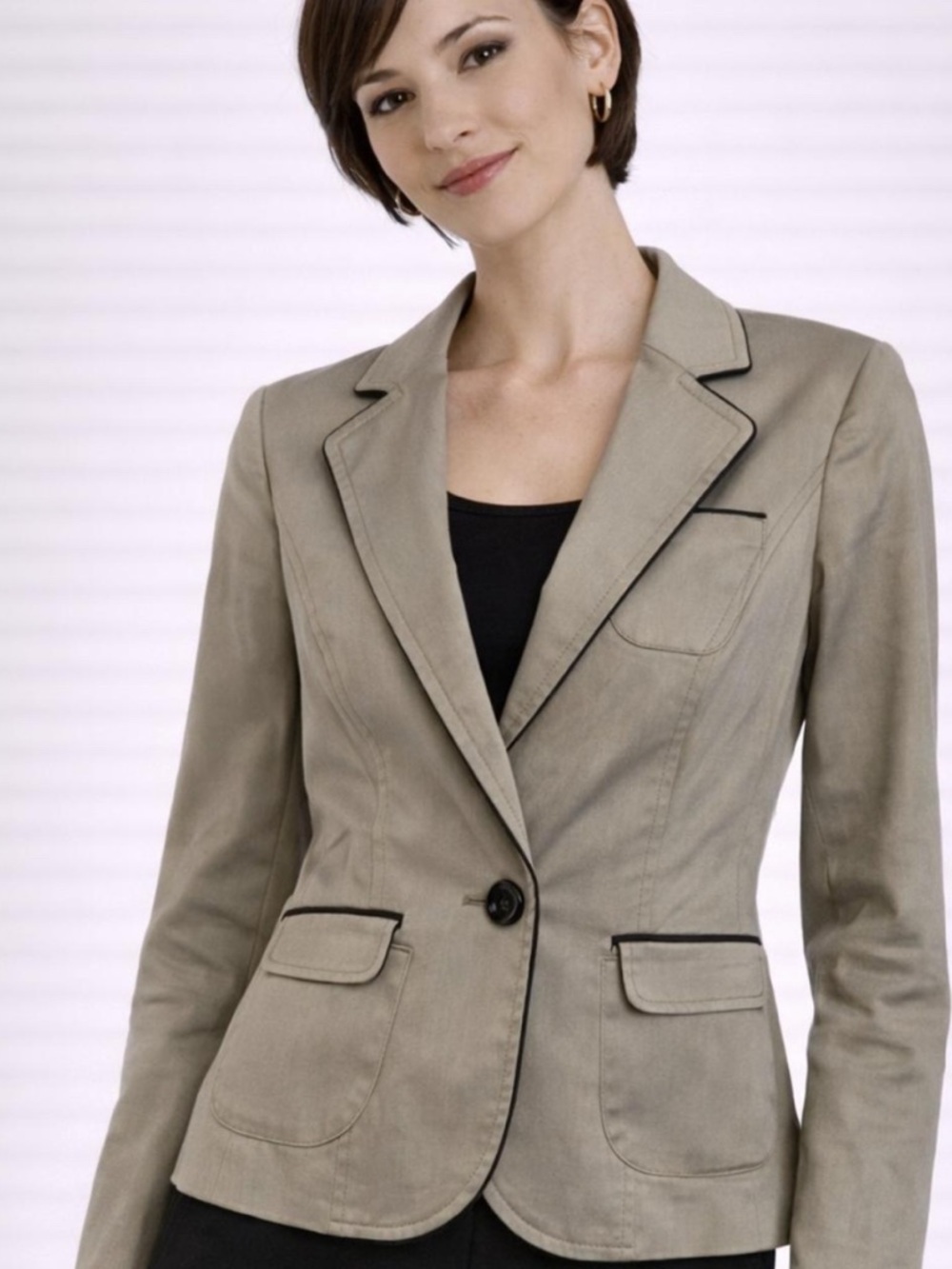 Ann Taylor Silver Pinstripe Blazer NWT